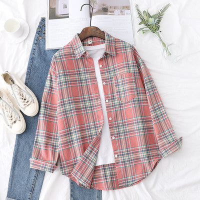 Plaid Shirt Women's Design Sense Niche Outdoor Wear