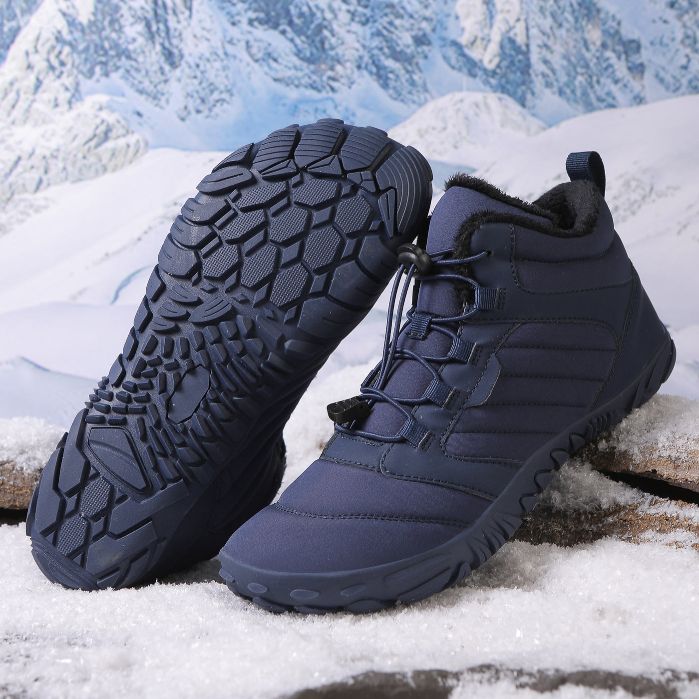 Outdoor Sports Cotton Shoes Men's And Women's Velvet Warm Boots Wear-resistant Non-slip