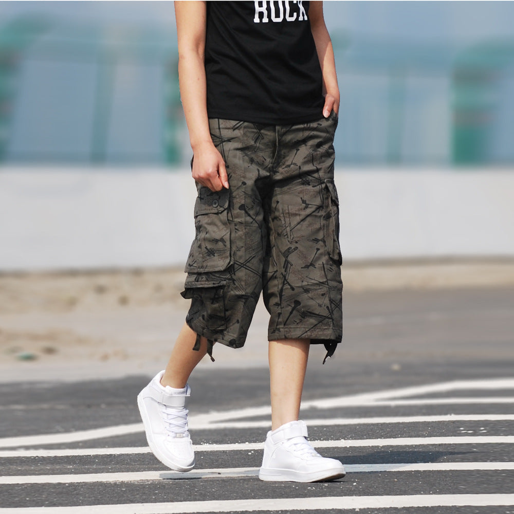 Men's Wear-resistant Cropped Pants Men's Outdoor Overalls