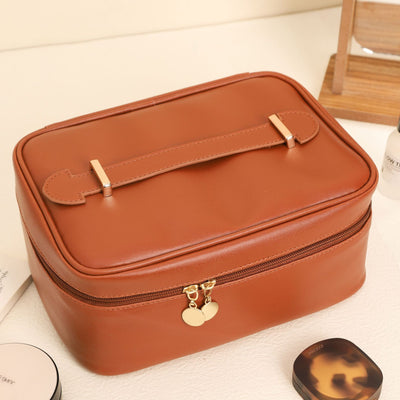 Handle-top Cosmetic Bag Ins Fashion Simple Square Handbag Toiletry Bags Travel High Capacity Portable Storage Make Up Bag