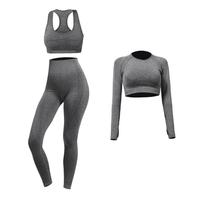 Seamless Yoga Wear Sports Suit Outdoor Fitness Vest Quick Dry Tight Sportswear Yoga Pants Women