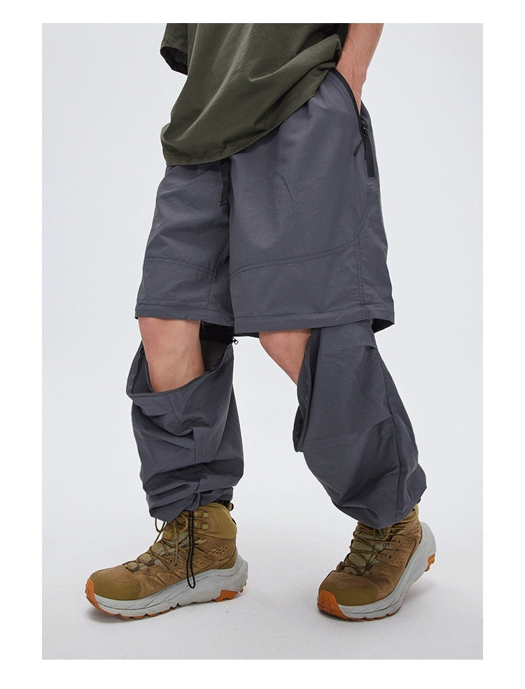 Men's Spring And Summer Wear Pleated Straight Outdoor Sports Casual Pants