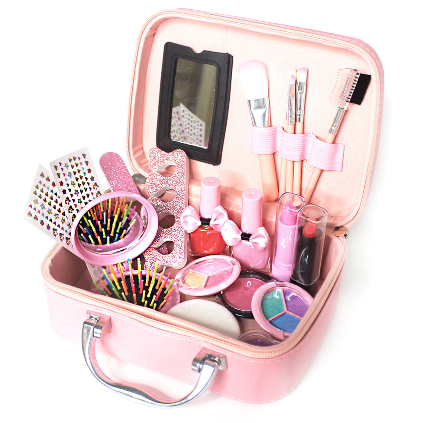 Pink Girl Accessories Cosmetics Toiletry Toy Set