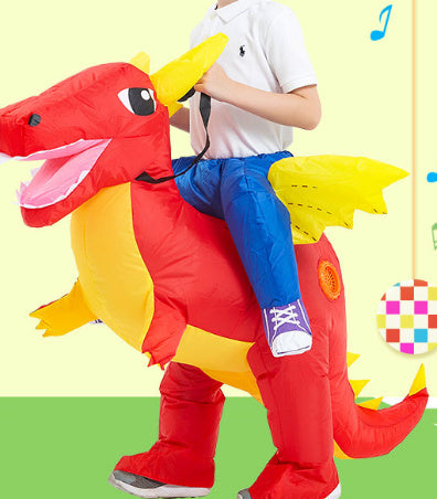 Festival Party Funny Parent-child Activity Heart Running Dragon Inflatable Clothing