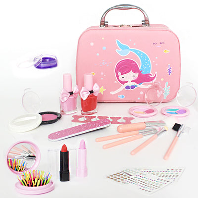 Pink Girl Accessories Cosmetics Toiletry Toy Set