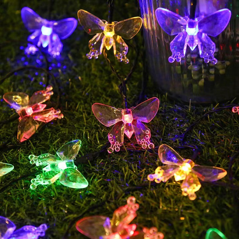 Solar Butterfly Lighting Chain Outside Courtyard Lawn Decoration