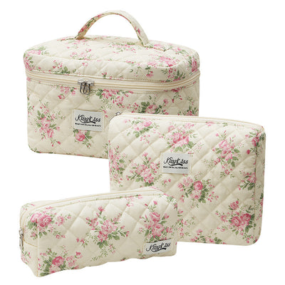 Cotton Cosmetic Bag Portable Toiletry Storage