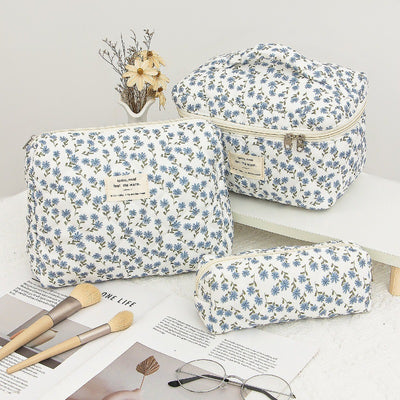 Cotton Cosmetic Bag Portable Toiletry Storage