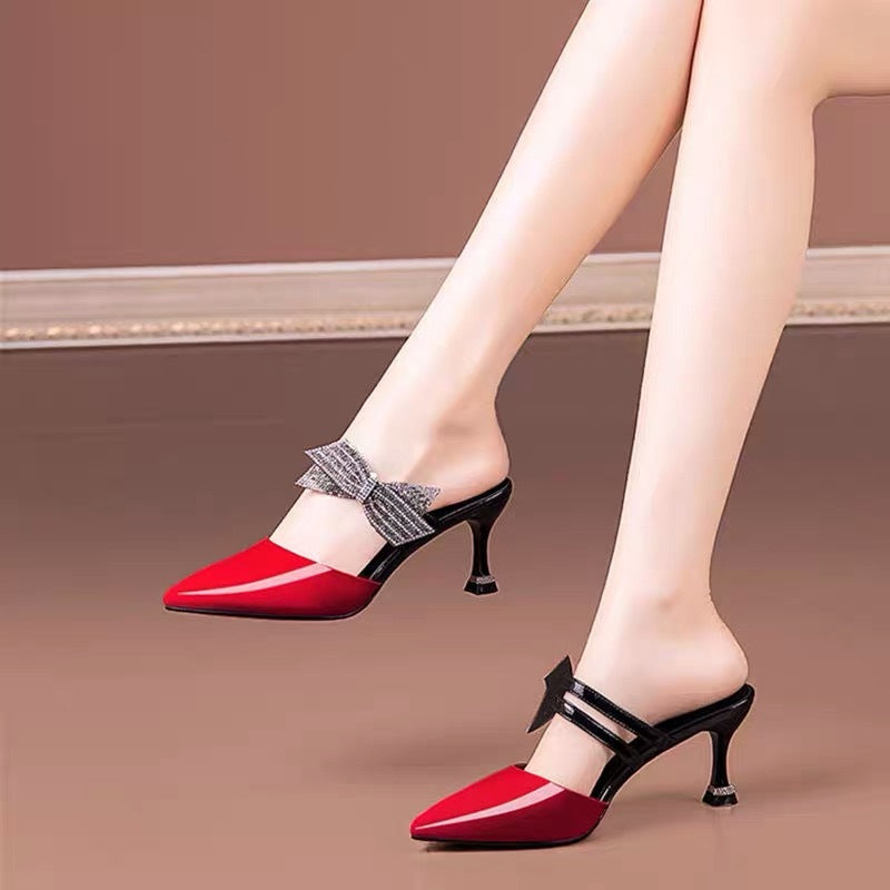 Women's Summer Outdoor Wear Fashion High-heeled Half Drag