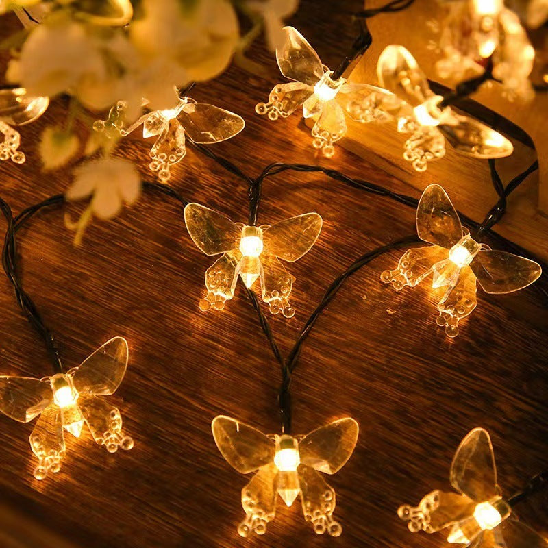 Solar Butterfly Lighting Chain Outside Courtyard Lawn Decoration