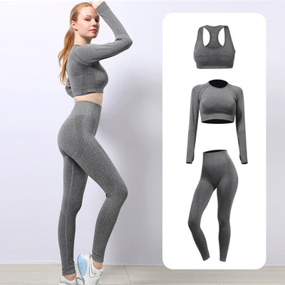 Seamless Yoga Wear Sports Suit Outdoor Fitness Vest Quick Dry Tight Sportswear Yoga Pants Women