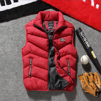 Men's vest outdoor wear down cotton red vest