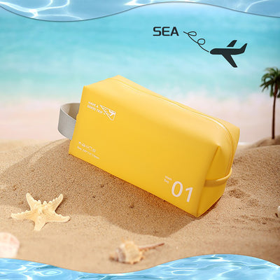 Portable Travel Cosmetic Bag, Cute Makeup Pouches, PU Leather Waterproof Toiletry Bags,anti-fruit Jelly Beach Bag Ins Style Cosmetic Storage Bag Portable Wash