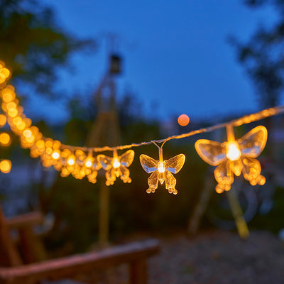 Solar Butterfly Lighting Chain Outside Courtyard Lawn Decoration