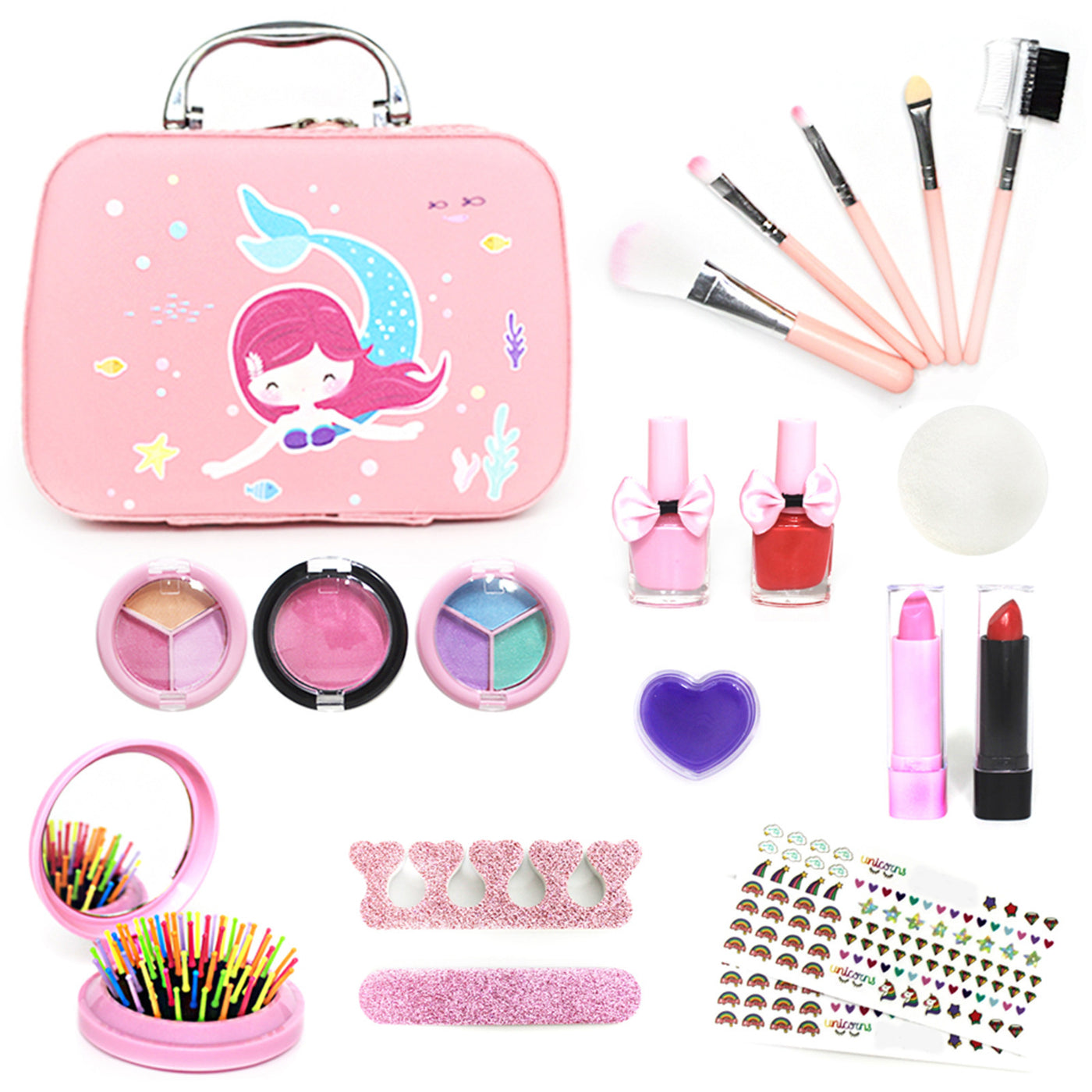 Pink Girl Accessories Cosmetics Toiletry Toy Set