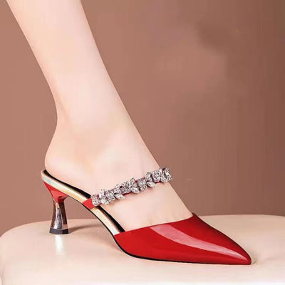 Women's Summer Outdoor Wear Fashion High-heeled Half Drag