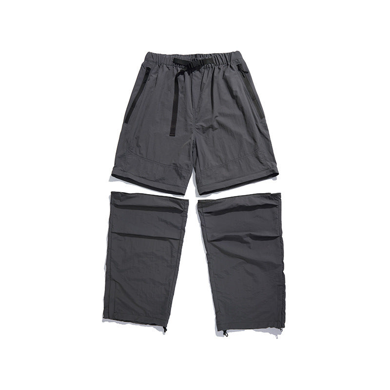 Men's Spring And Summer Wear Pleated Straight Outdoor Sports Casual Pants