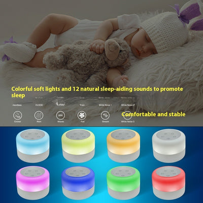 White Noise Sleeping Aid Instrument Soothing Sleep Breathing Table Lamp