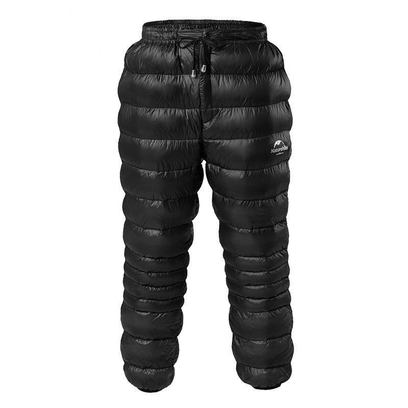 Outdoor Waterproof Inner Wear Men Women Mountaineering Camping Warm Winter White Goose Sweat Pants