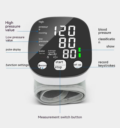 Wrist Electronic Blood Pressure Meter