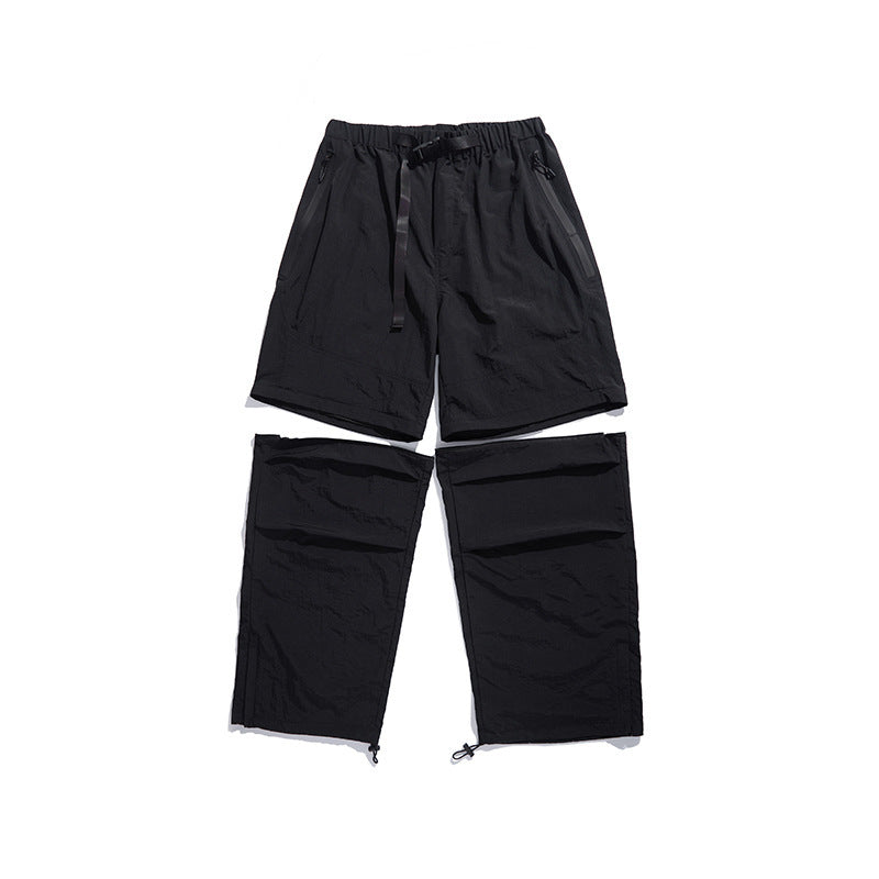 Men's Spring And Summer Wear Pleated Straight Outdoor Sports Casual Pants